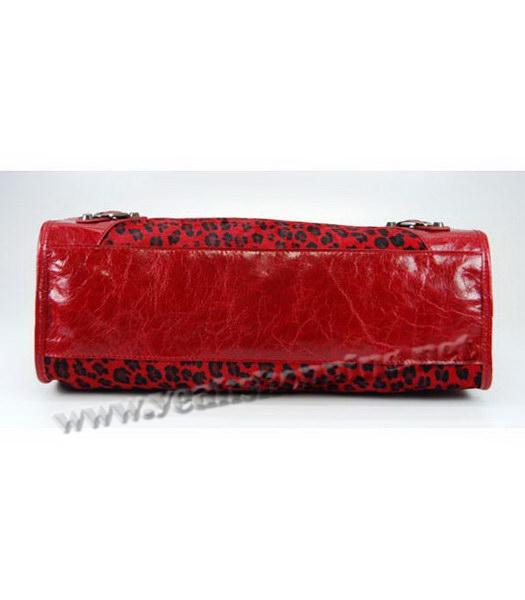 Balenciaga Giant City Bag Red Leopard Print-4