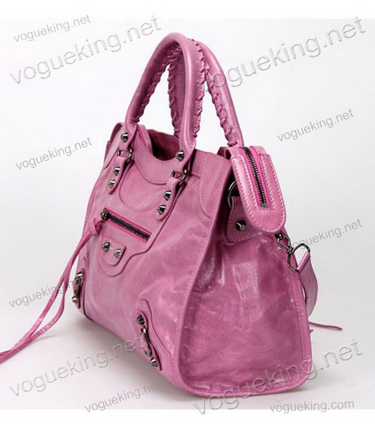 Balenciaga Giant City Handbag in Fuchsia Oil Leather -1
