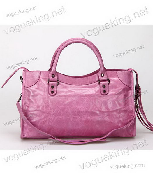 Balenciaga Giant City Handbag in Fuchsia Oil Leather -4