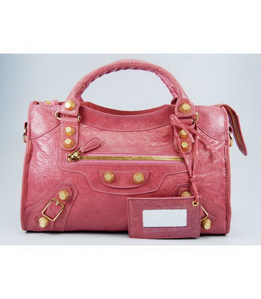 Balenciaga Giant City Handbag in Pink Lambskin
