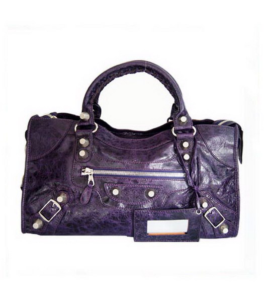 Balenciaga Giant City Handbag Purple