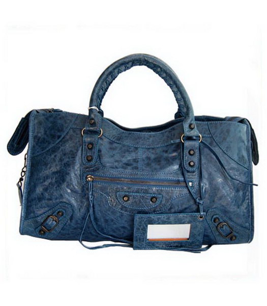 Balenciaga Giant City Handbag Royal Blue Lambskin