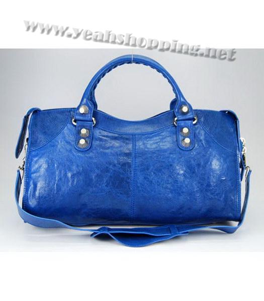 Balenciaga Giant City Lambskin Large Handbag in Blue-3