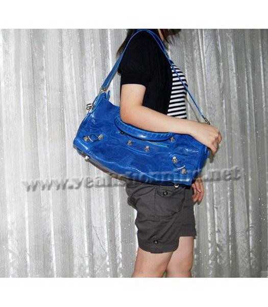 Balenciaga Giant City Lambskin Large Handbag in Blue-8