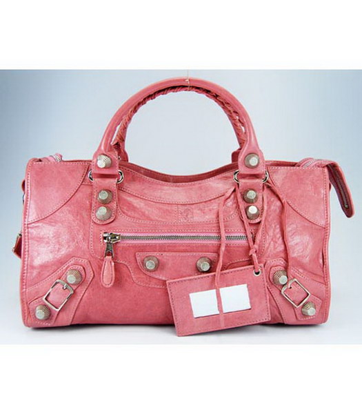 Balenciaga Giant City Lambskin Large Handbag in Pink