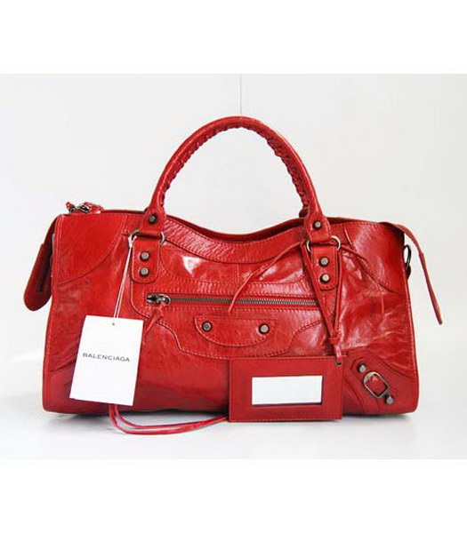 Balenciaga Giant City Large Handbag in Red