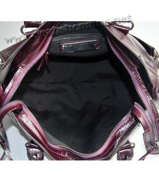 Balenciaga Giant City Purple Handbag Small Leather nail-4