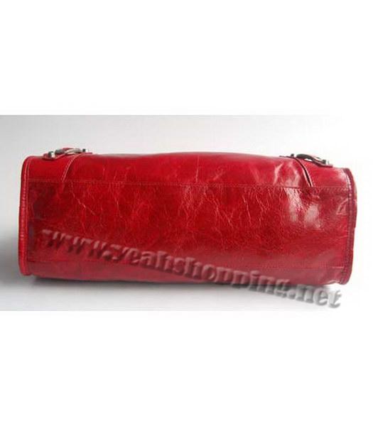 Balenciaga Giant City Red Handbag Black Nails-4