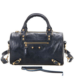 Balenciaga Giant Mini Twiggy Bag With Sapphire Blue Leather Small Golden Nails