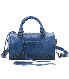 Balenciaga Giant Mini Twiggy Bag With Sea Blue Leather Small Nails