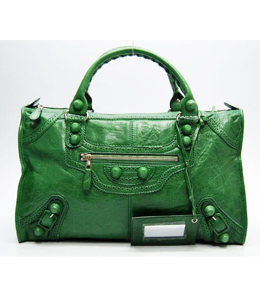 Balenciaga Giant Weekender Green Large Handbag