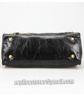 Balenciaga Le Dix Motorcycle Work Bag With Black Leather Golden Nails-4