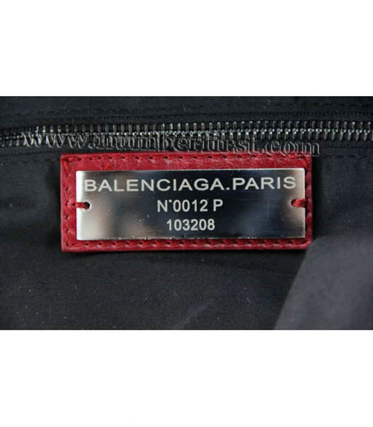 Balenciaga Mini Motorcycle City Bag Red Leather Bronze Nails-6