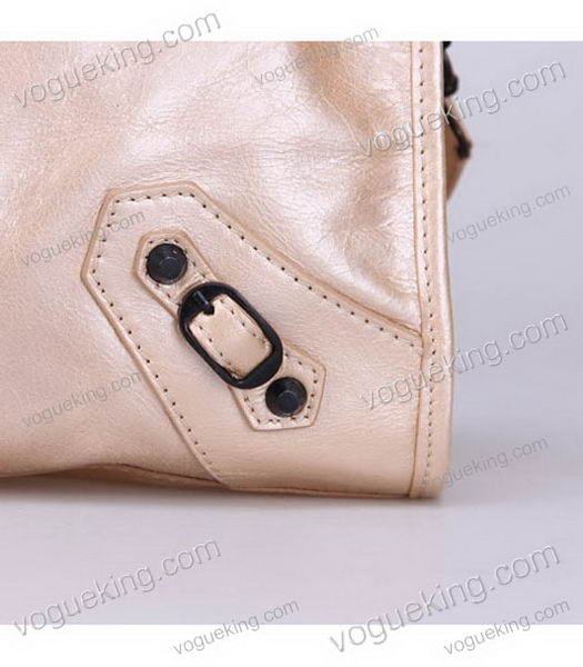 Balenciaga Motorcycle City Bag in Apricot Imported Oil Leather Black Nails-6