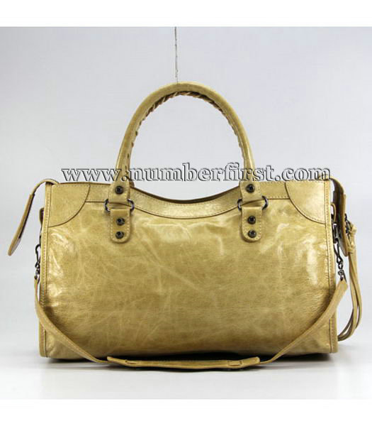 Balenciaga Motorcycle City Bag in Apricot Oil Leather-2