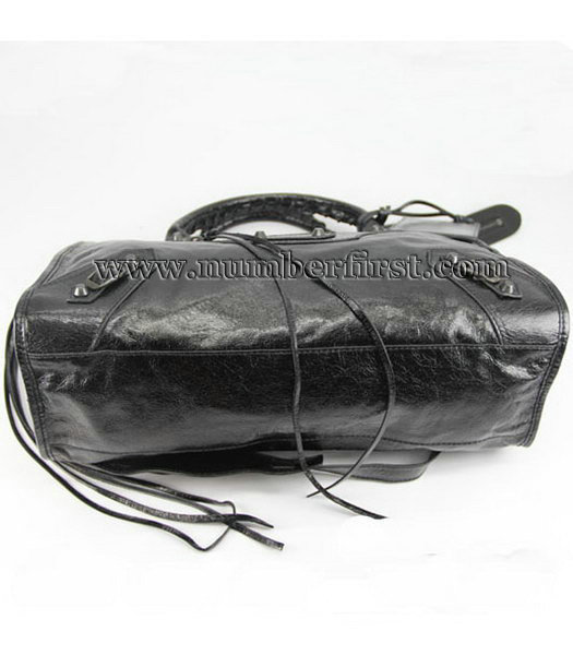 Balenciaga Motorcycle City Bag in Black Oil Leather-3