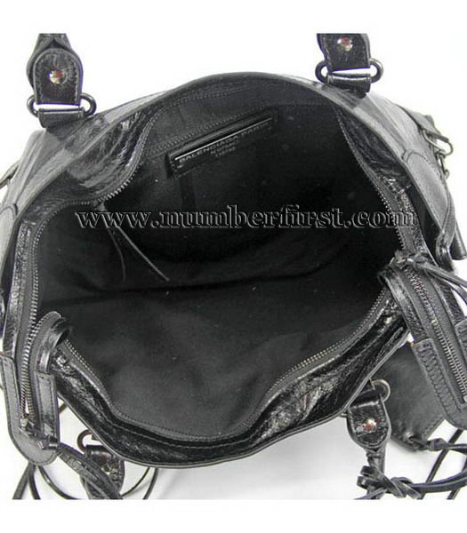 Balenciaga Motorcycle City Bag in Black Oil Leather-5