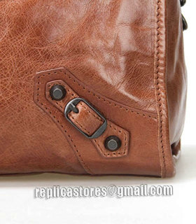 Balenciaga Motorcycle City Bag in Coffee Original Leather Small Nails-6