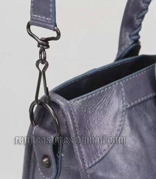 Balenciaga Motorcycle City Bag in Dark Grey Imported Leather Gun Nails-5