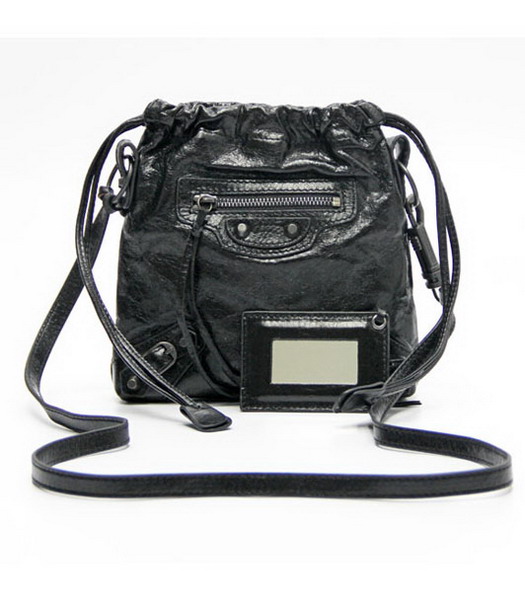 Balenciaga Move-on Leather Satchel Bag Black
