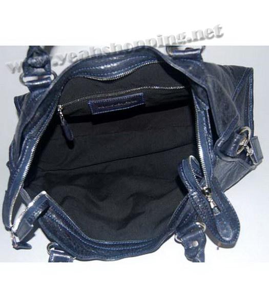 Balenciaga Navy Blue Leather Large Handbag-5