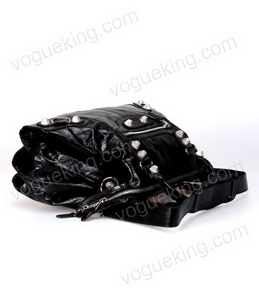 Balenciaga Papier Argent Tote Bag Black Oil Leather-5