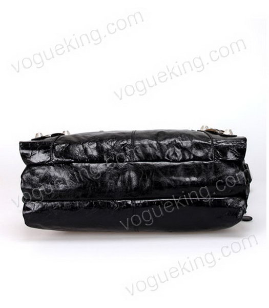 Balenciaga Papier Argent Tote Bag Black Oil Leather-6