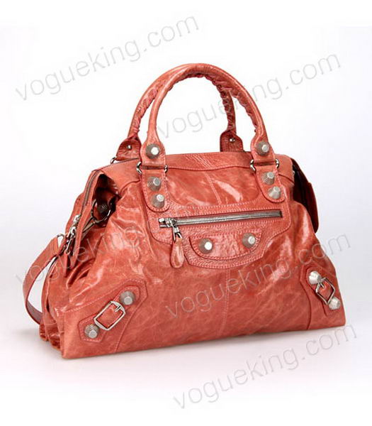 Balenciaga Papier Argent Tote Bag Pink Oil Leather-1