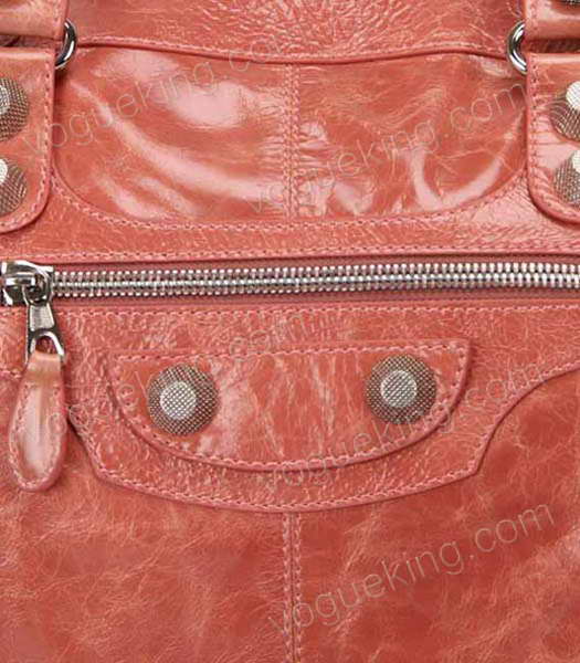 Balenciaga Papier Argent Tote Bag Pink Oil Leather-4