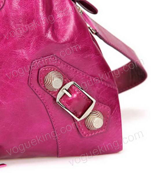 Balenciaga Papier Argent Tote Bag Violet Oil Leather-5
