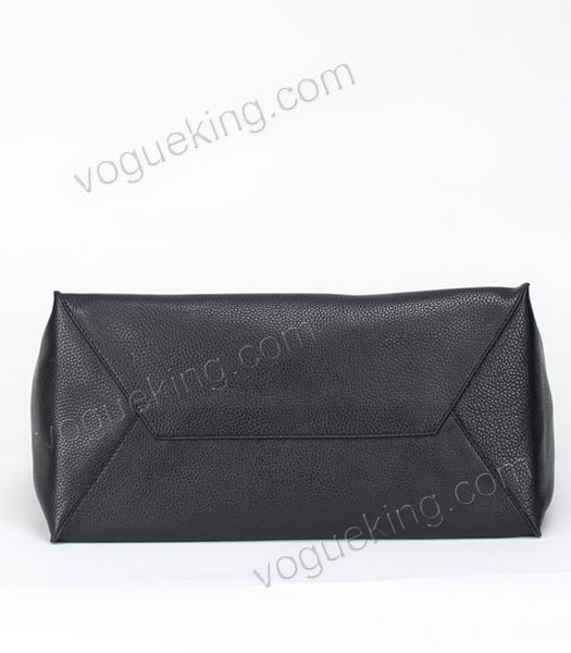 Balenciaga Papier Basket Tote Bag Black Litchi Pattern Leather Copper Nails-3