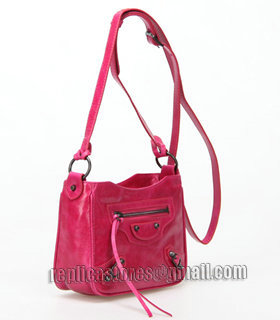 Balenciaga Peach Imported Leather Mini Tote Shoulder Bag With Small Nail-1