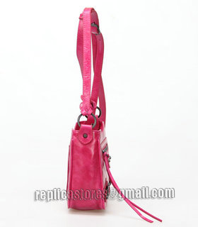 Balenciaga Peach Imported Leather Mini Tote Shoulder Bag With Small Nail-3