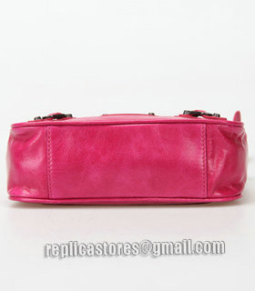 Balenciaga Peach Imported Leather Mini Tote Shoulder Bag With Small Nail-4