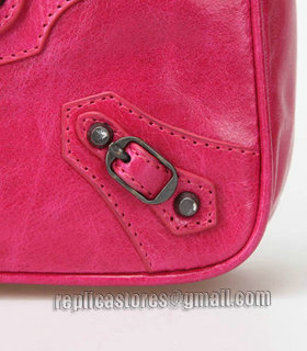 Balenciaga Peach Imported Leather Mini Tote Shoulder Bag With Small Nail-6