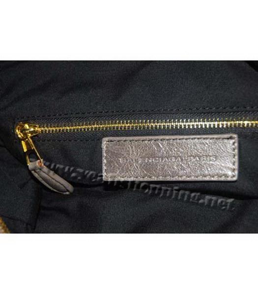 Balenciaga Silver Grey Lambskin Leather Handbag-6