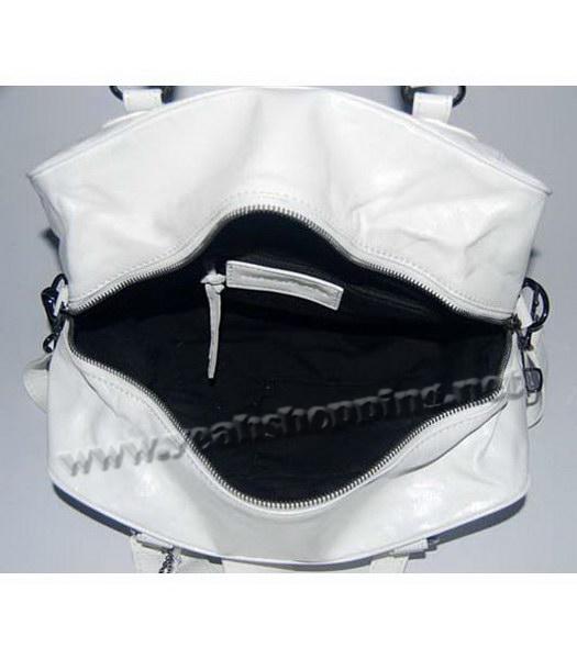 Balenciaga White Genuine Leather Handbag-4