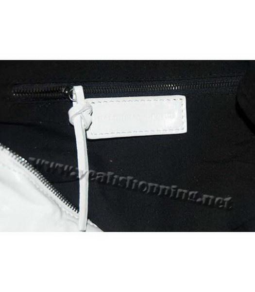 Balenciaga White Genuine Leather Handbag-5