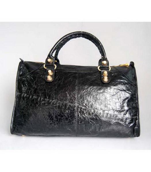 Balenciaga Work Large Handbag in Black Lambskin-2