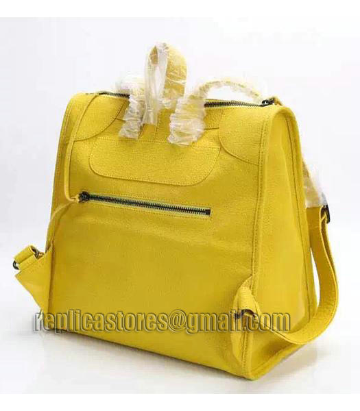 Balenciaga Yellow Original Lambskin Leather Backpack Gun Nails-5