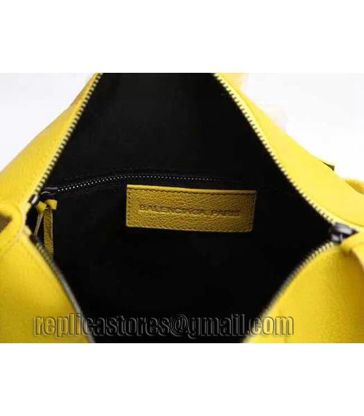 Balenciaga Yellow Original Lambskin Leather Backpack Gun Nails-6