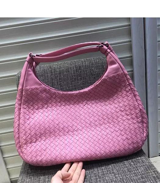 Bottega Veneta Campana Woven Hobo Handbag Pink