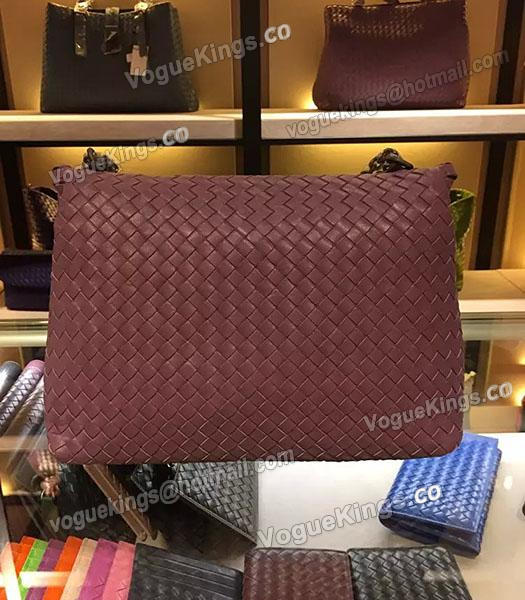 Bottega Veneta Imported Sheepskin Weave Shoulder Bag Grapes Purple-1
