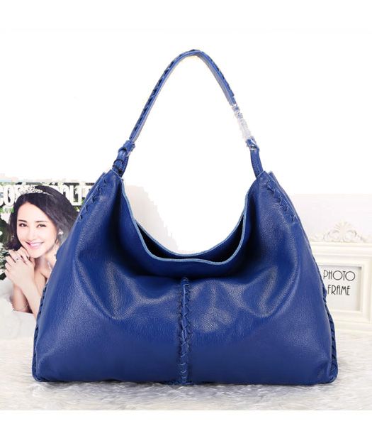 Bottega Veneta Messenger Crossbody Bag in Sapphire Blue