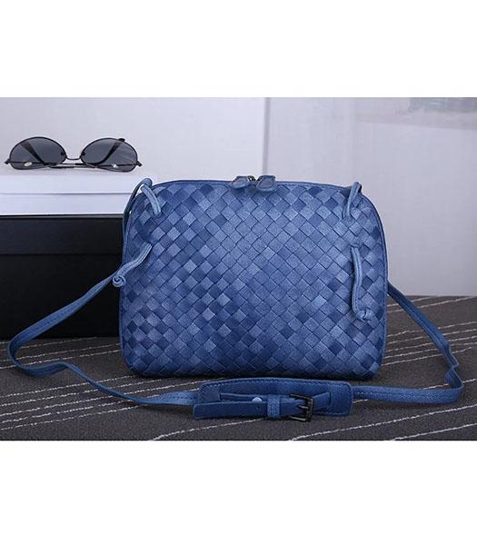 Bottega Veneta New Style Woven Color Blue Leather Small Shoulder Bag