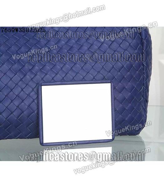Bottega Veneta Woven Handle Bag Dark Blue-2