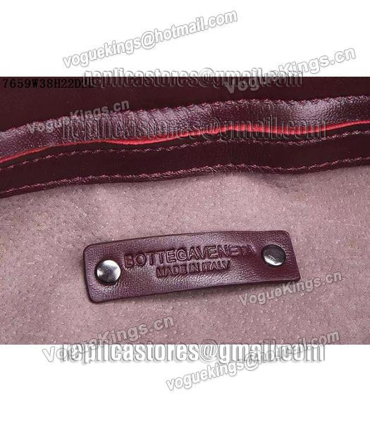 Bottega Veneta Woven Handle Bag Jujube Red-6