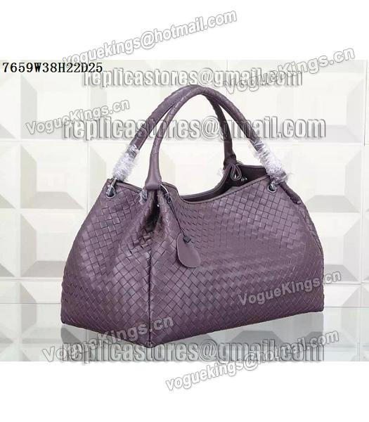 Bottega Veneta Woven Handle Bag Light Purple-1