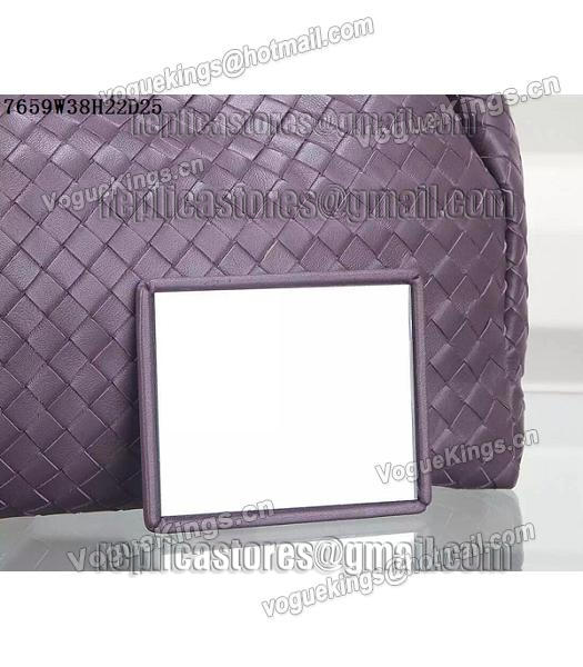 Bottega Veneta Woven Handle Bag Light Purple-5