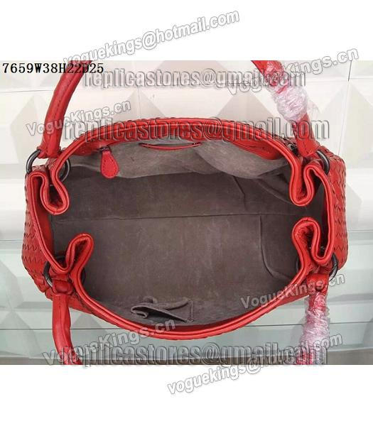 Bottega Veneta Woven Handle Bag Orange Red-2